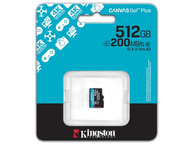 Kingston Canvas Go! Plus microSD 512GB Minneskort