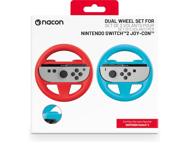 Nacon Dual Wheel for Nintendo Switch 2 (röd/blå) Tillbehör