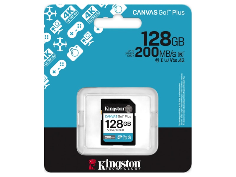Kingston Canvas Go! Plus SDXC 128GB Minneskort