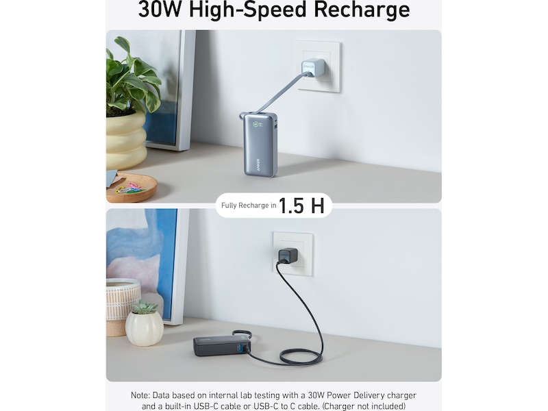 Anker 545 Nano Powerbank 10000mAh (svart) -B-Grade Demo tillbehör till mobiler & smartwatches