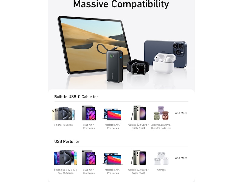 Anker 545 Nano Powerbank 10000mAh (svart) -B-Grade Demo tillbehör till mobiler & smartwatches