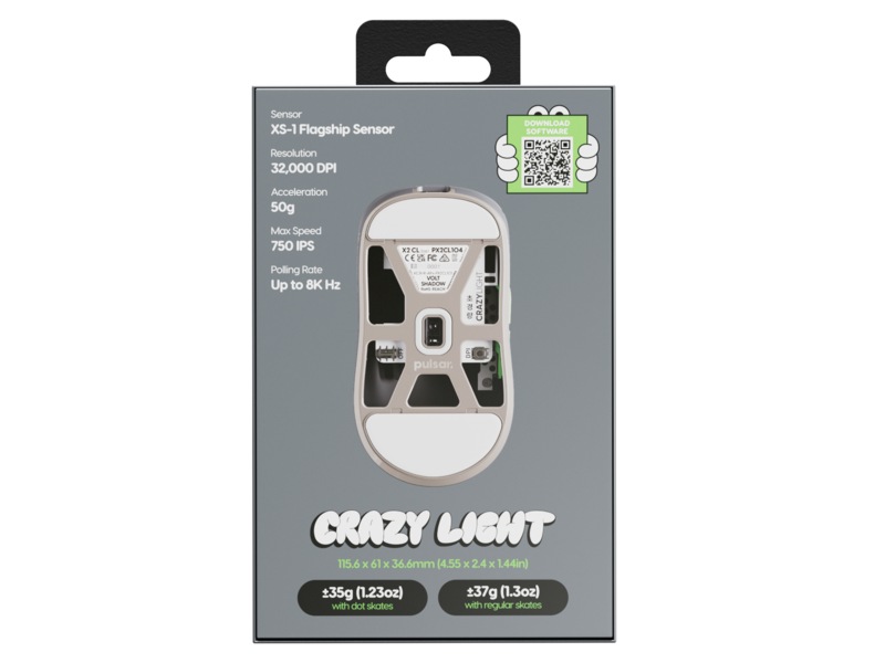 Pulsar X2 CrazyLight Trådlös Gamingmus (Volt Shadow) Gamingmus