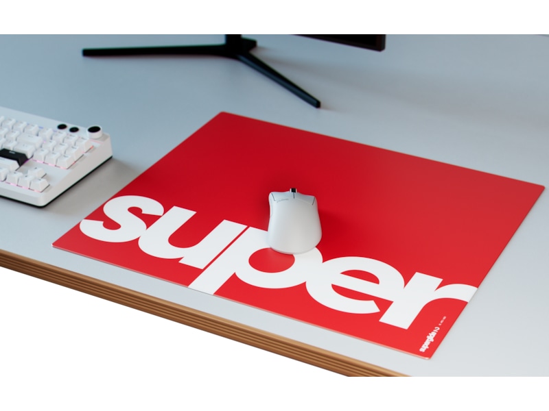 Pulsar Superglide Glass Musematta XL (röd) Gamingmusmatta