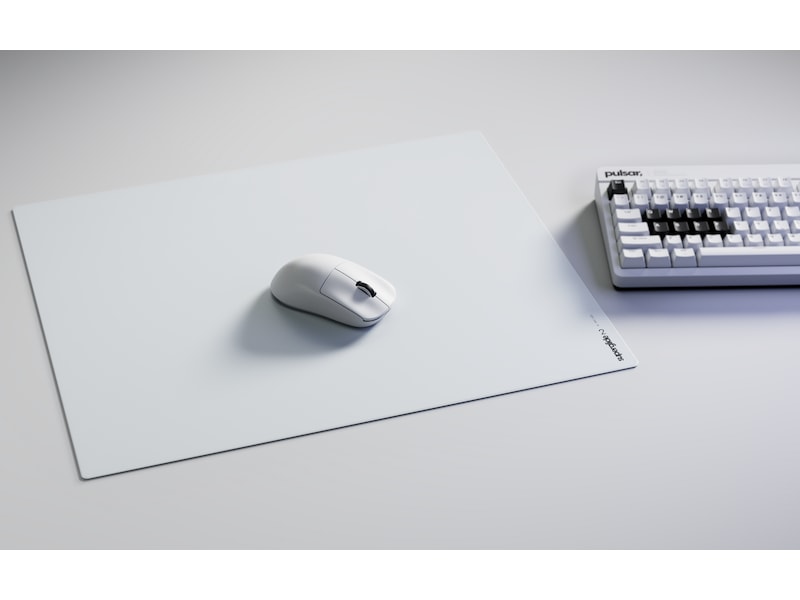 Pulsar Superglide Glass Musematta XL (vit) Gamingmusmatta