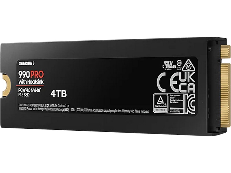 Samsung 990 PRO NVMe M.2 SSD Heatsink 4TB -B-Grade Demo hårddiskar