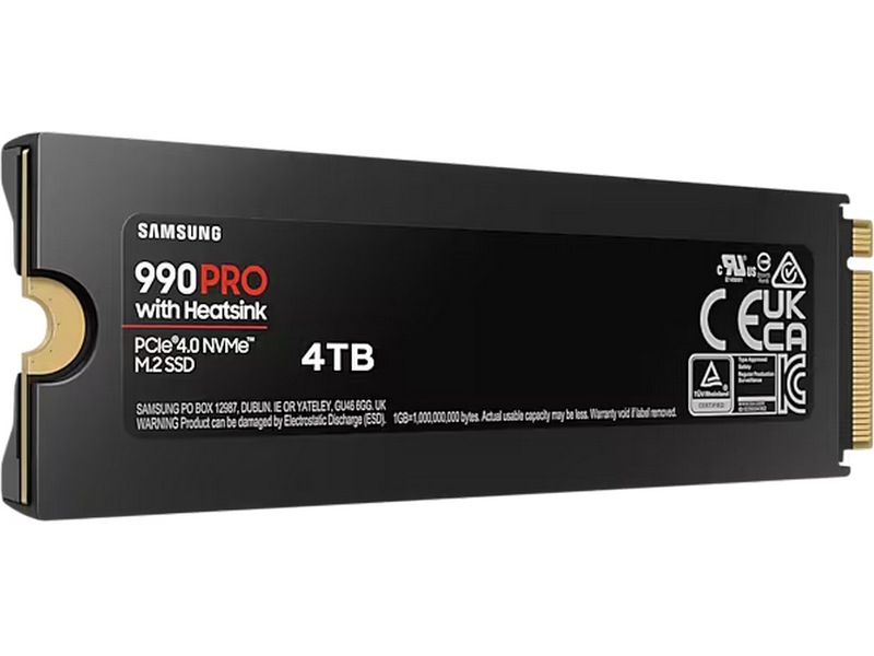 Samsung 990 PRO NVMe M.2 SSD Heatsink 4TB -B-Grade Demo hårddiskar