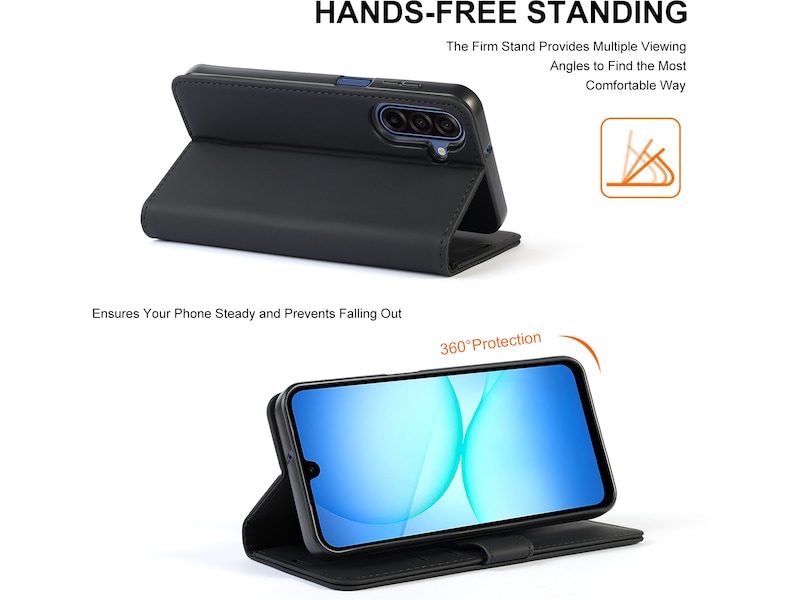 iiglo Galaxy A17 Plånboksfodral (svart) Skydd