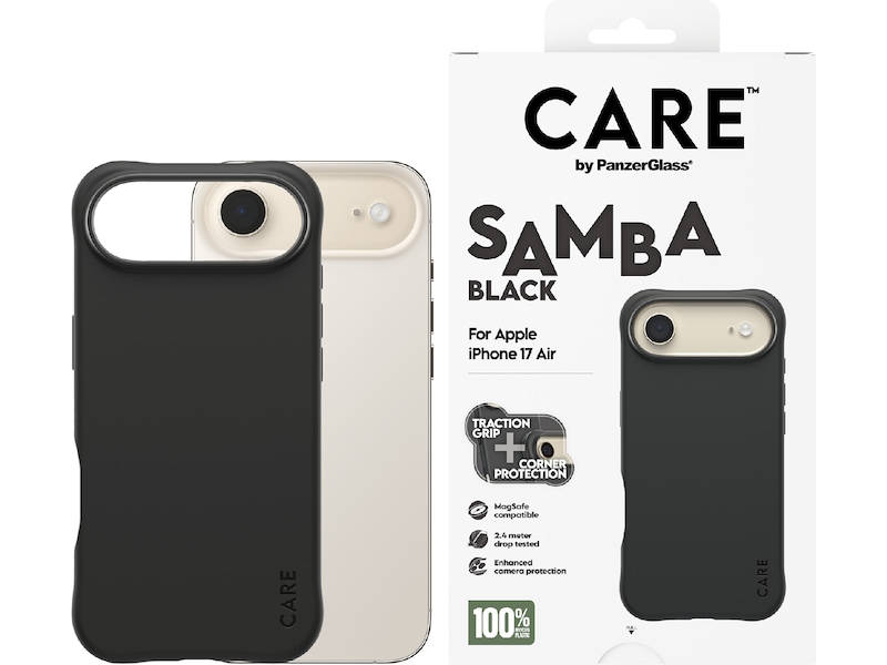 PanzerGlass CARE iPhone Air Samba Hardcase skal (svart) Skydd