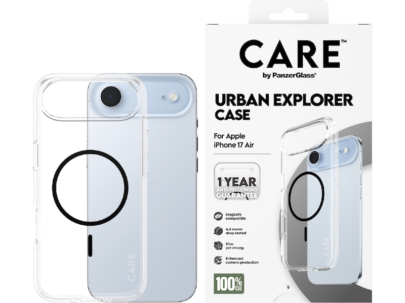 PanzerGlass CARE iPhone Air Urban Explorer skal (transparent/svart) Skydd