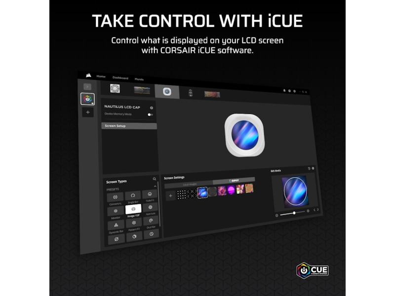 Corsair Nautilus 360 RS LCD Kylare (vit) CPU - Vattenkylning