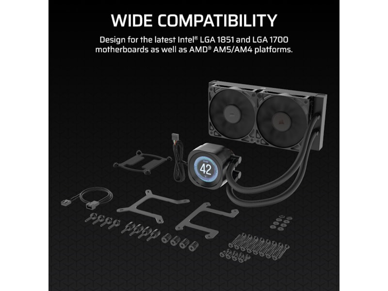 Corsair Nautilus 240 RS LCD Kylare (svart) CPU - Vattenkylning