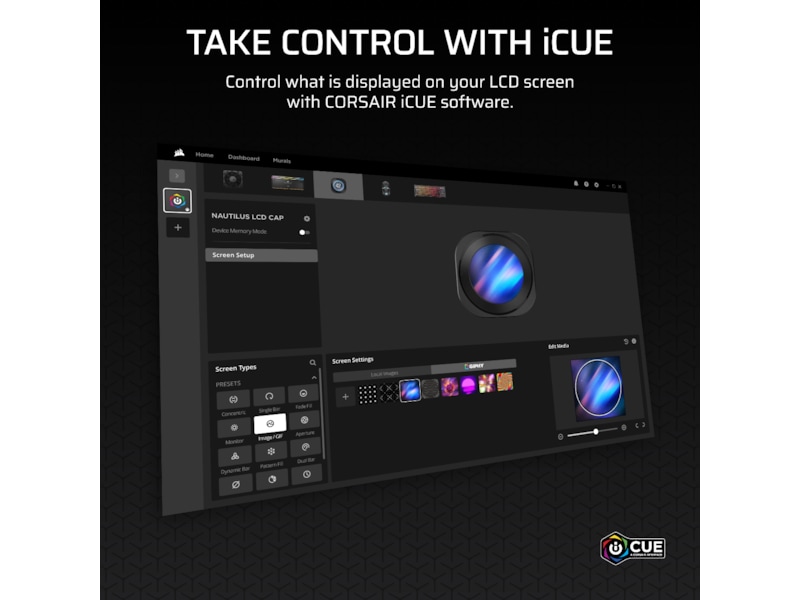 Corsair Nautilus 360 RS LCD Kylare (svart) CPU - Vattenkylning