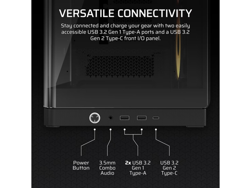 Corsair FRAME 4500X RS-R ARGB Mid Tower (svart) Midi tower