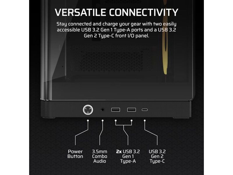 Corsair FRAME 4500X LX-R RGB Mid Tower (svart) Midi tower