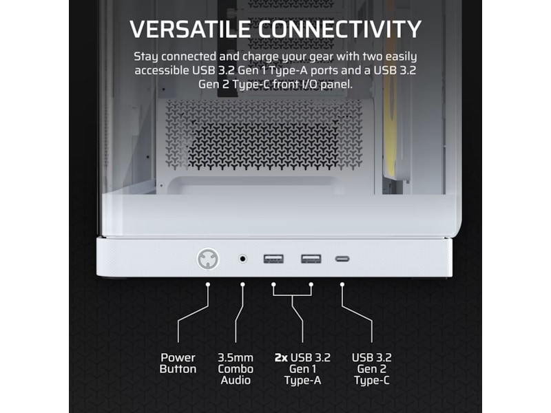 Corsair FRAME 4500X LX-R RGB Mid Tower (vit) Midi tower