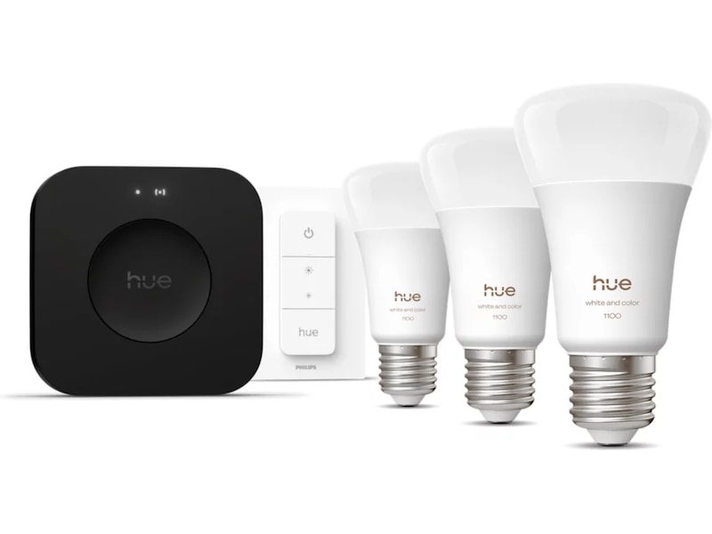 Philips Hue WCA startpaket (3x E27 + Dimmer + Bridge Pro) LED-lampor & glödlampor