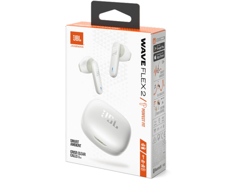 JBL Wave Flex 2 Trådlösa Hörlurar (vit) In-ear hörlurar