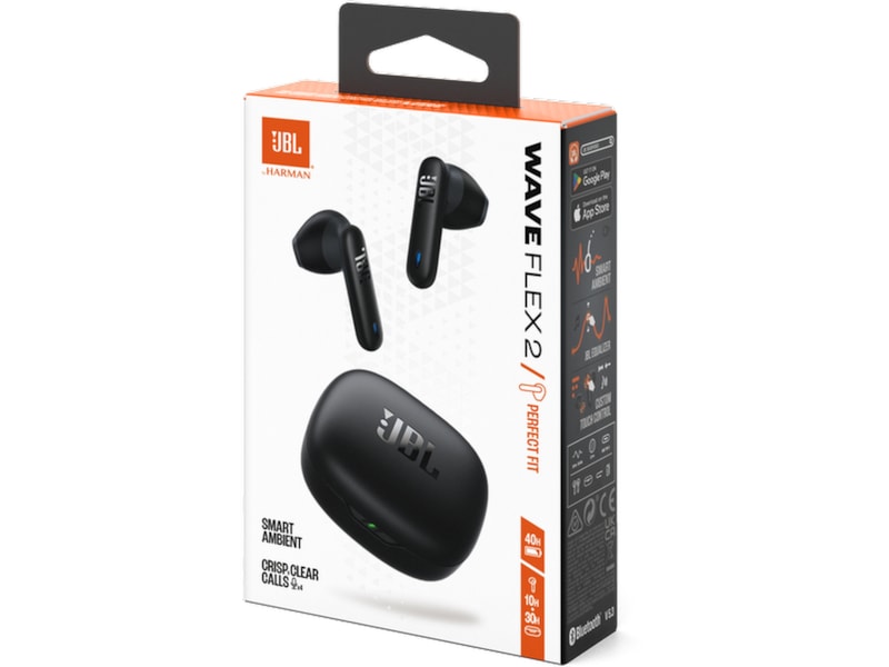 JBL Wave Flex 2 Trådlösa Hörlurar (svart) In-ear hörlurar