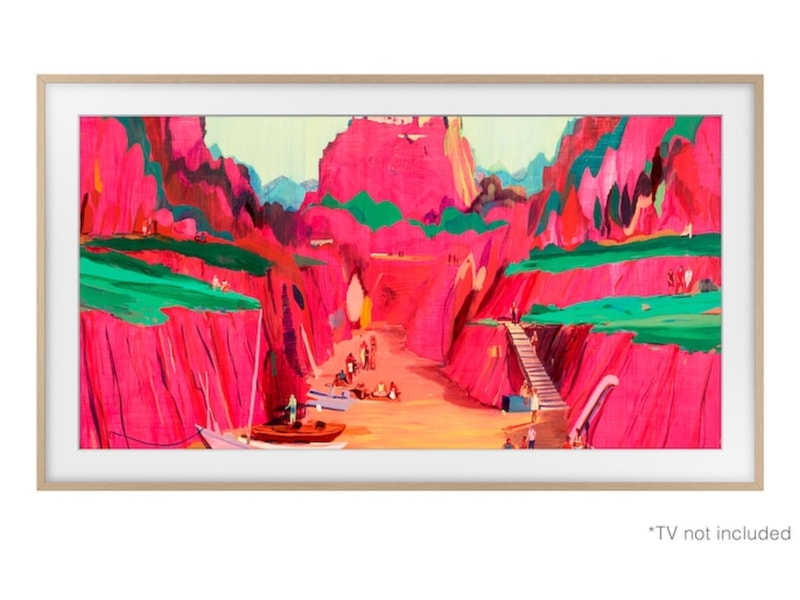 Samsung 65" ram till The Frame och The Frame Pro (2021-2025, Beige Wood) TV-ram & tillbehör