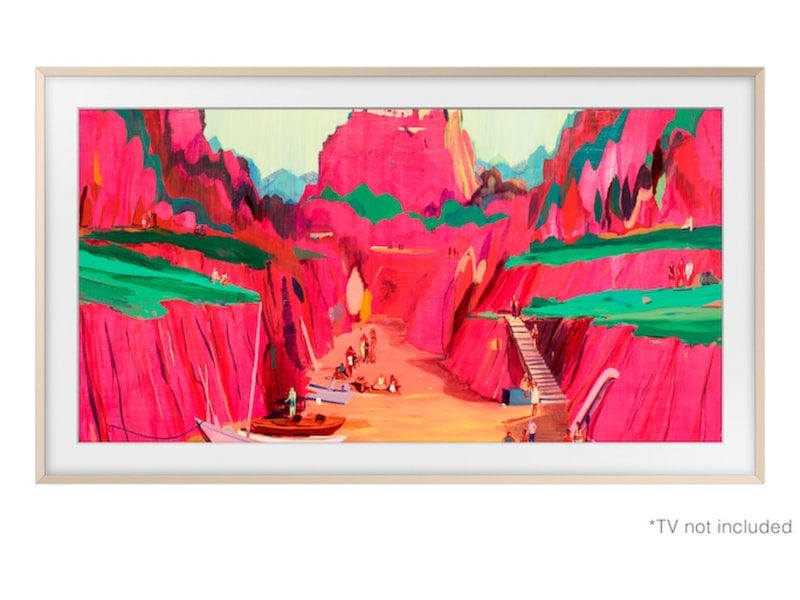 Samsung 75" ram till The Frame och The Frame Pro (2021-2025, Sand Gold) TV-ram & tillbehör