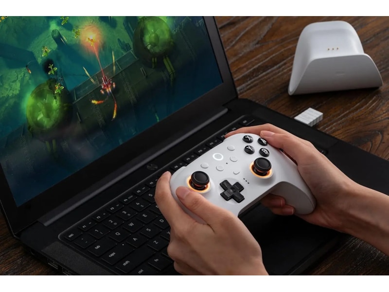 8BitDo Ultimate 2 Trådlös Bluetooth Kontroller (vit) Gamepad