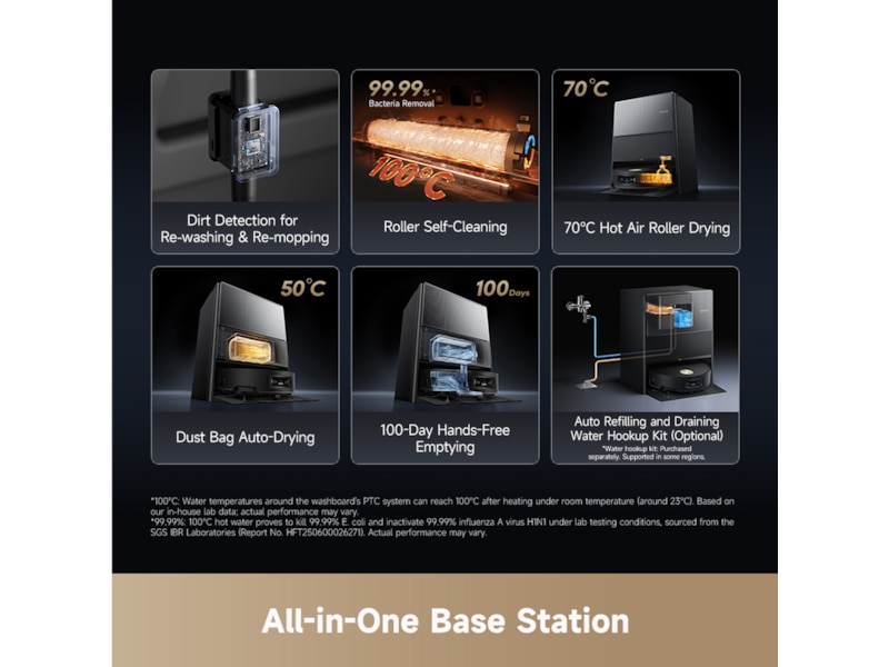 Dreame Aqua10 Ultra Roller Robotdammsugare (svart) Robotdammsugare