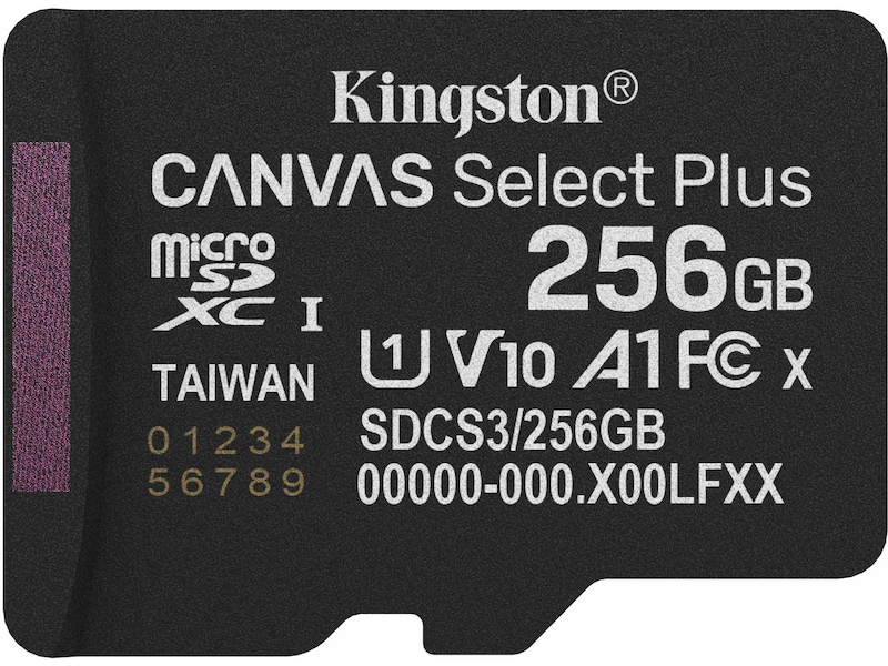 Kingston microSDXC Canvas Select Plus 256GB Minneskort