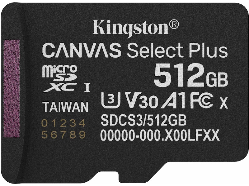 Kingston microSDXC Canvas Select Plus 512GB Minneskort
