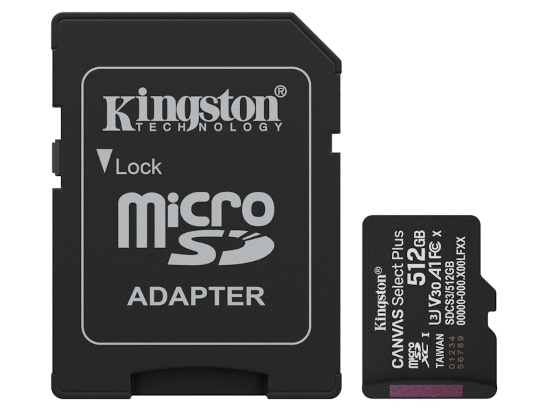 Kingston microSDXC Canvas Select Plus 512GB Minneskort