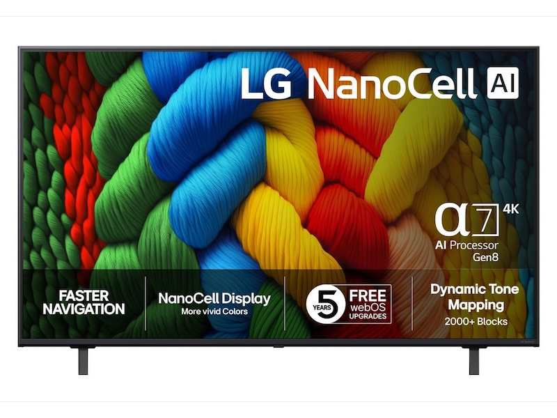 LG 55" NANO80 AI 4K NanoCell Smart TV (2025) 50 - 59 tums TV