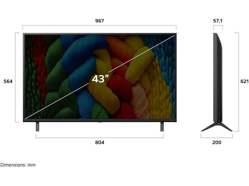 LG 43" NANO80 AI 4K NanoCell Smart TV (2025) 20 - 49 tums TV