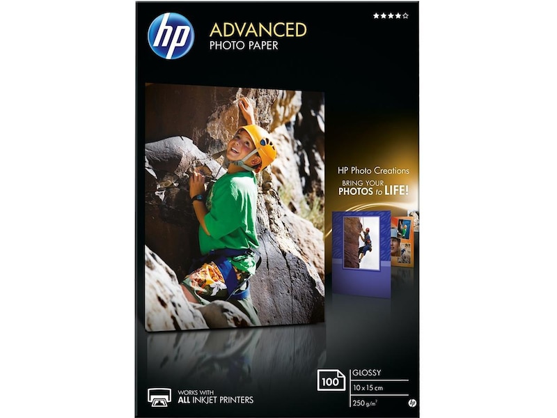 HP Advanced Glossy Photo Paper 10x15cm Papper
