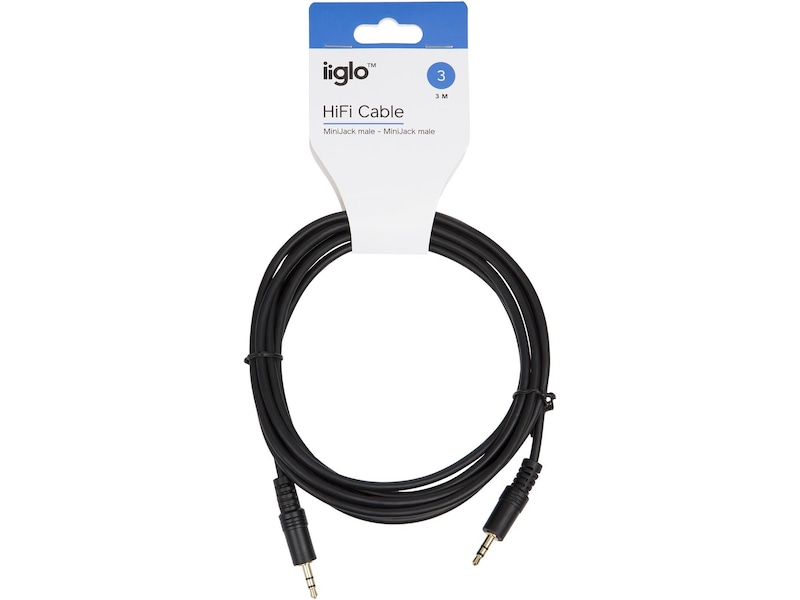 Minijack kabel 3m (svart) HiFi- och högtalarkablar