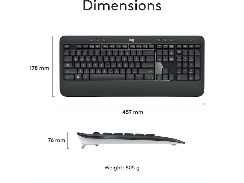 Logitech MK540 Advanced Combo Trådlös Mus & tangentbord -combo-paket
