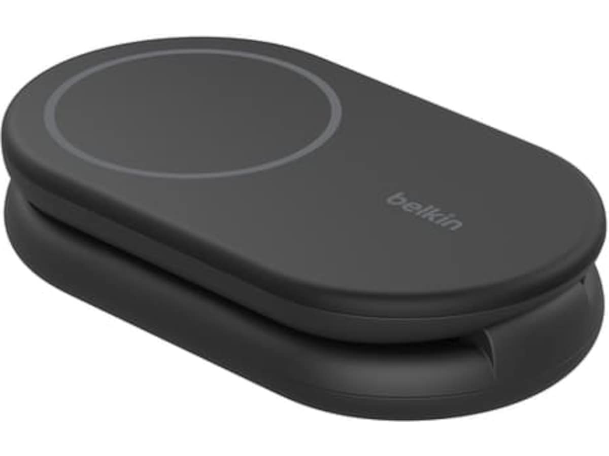 Belkin 2-i-1 15W magnetisk hopfällbar trådlös laddare (svart) Trådlös laddare