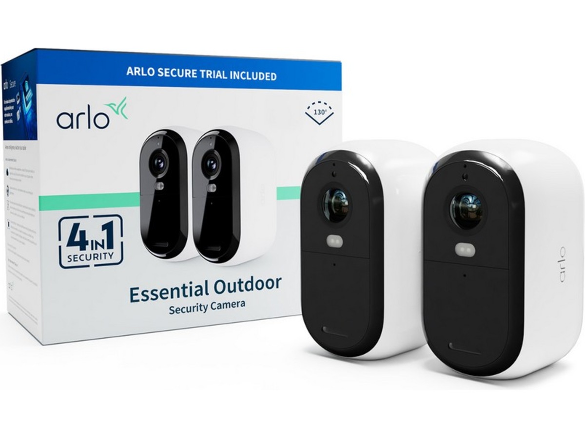 Arlo Essential 2 FHD Outdoor Säkerhetskamera (vit) 2pk -B-Grade Demo hem & hushåll