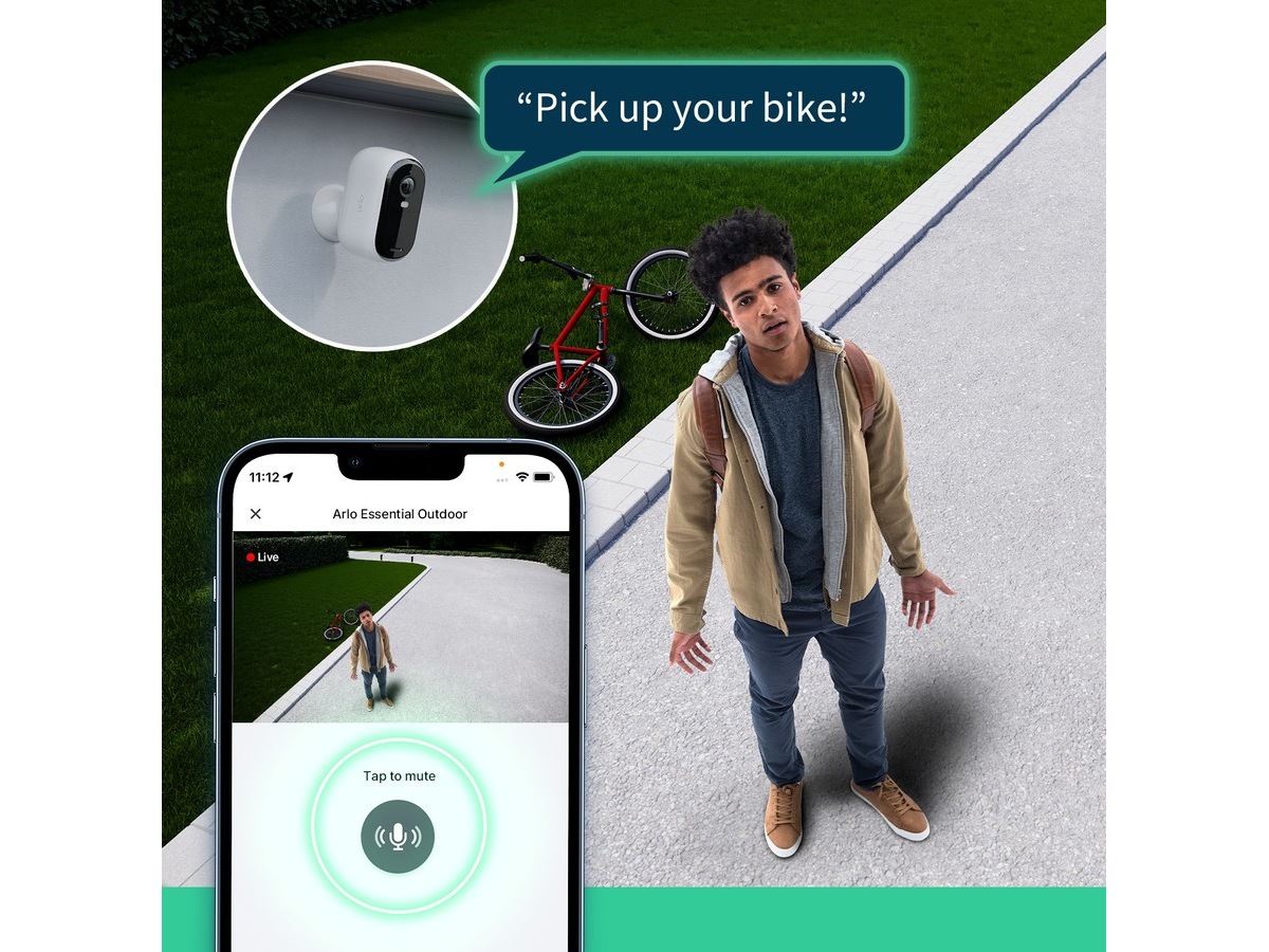 Arlo Essential 2 FHD Outdoor Säkerhetskamera (vit) 2pk -B-Grade Demo hem & hushåll