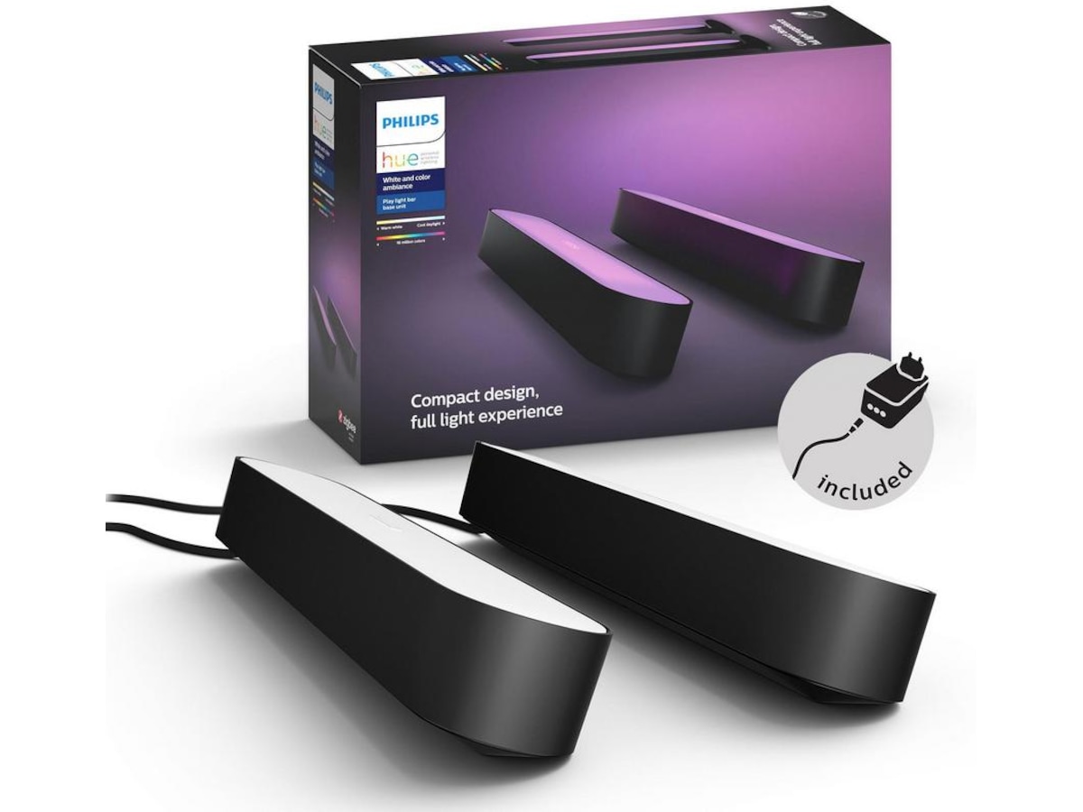 Philips Hue Play light bar 2-pack (svart) Led strips & underhållning