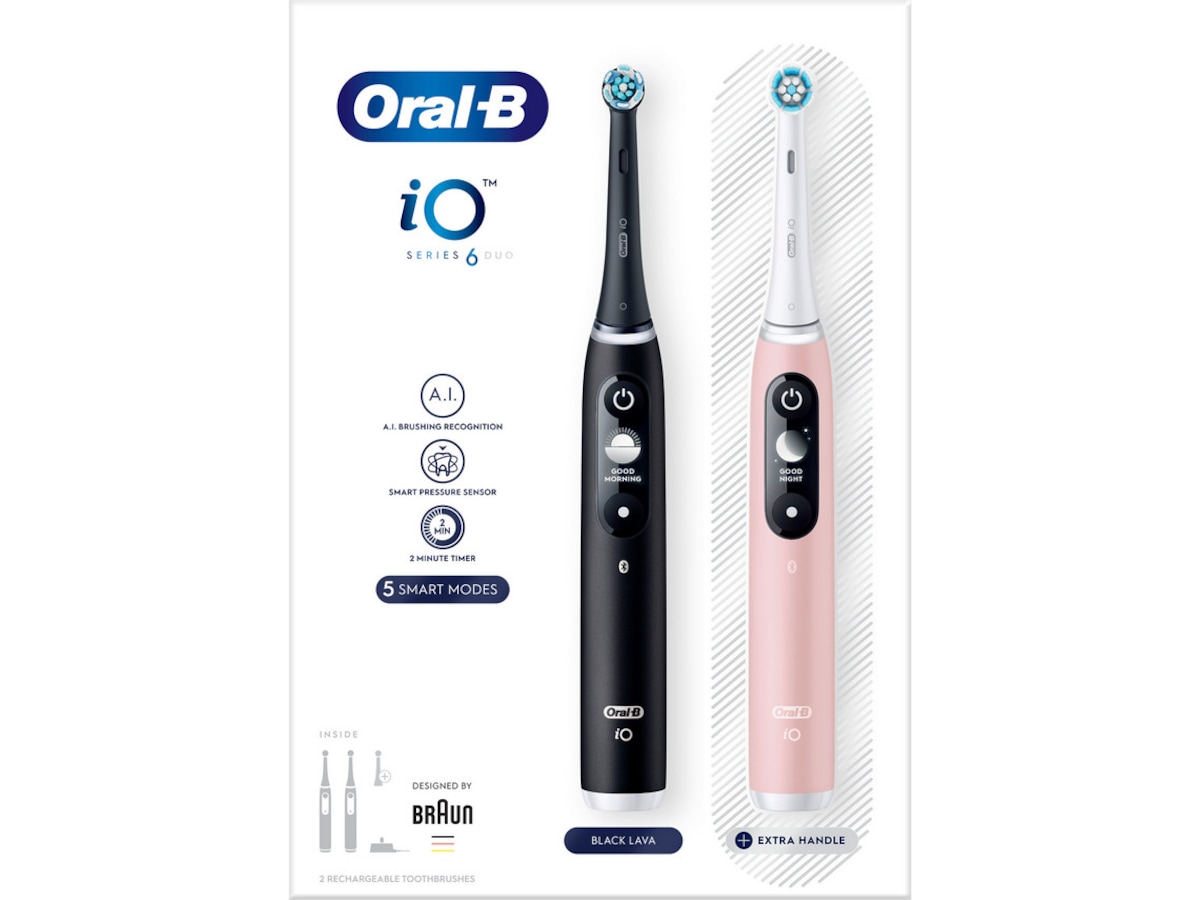 Oral-B iO6 Eltandborste (svart lava & pink sand) Eltandborste