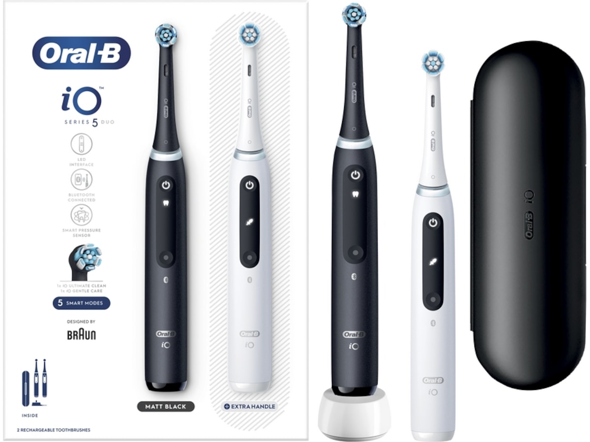 Oral-B iO 5 Eltandborste (svart och vit) Eltandborste