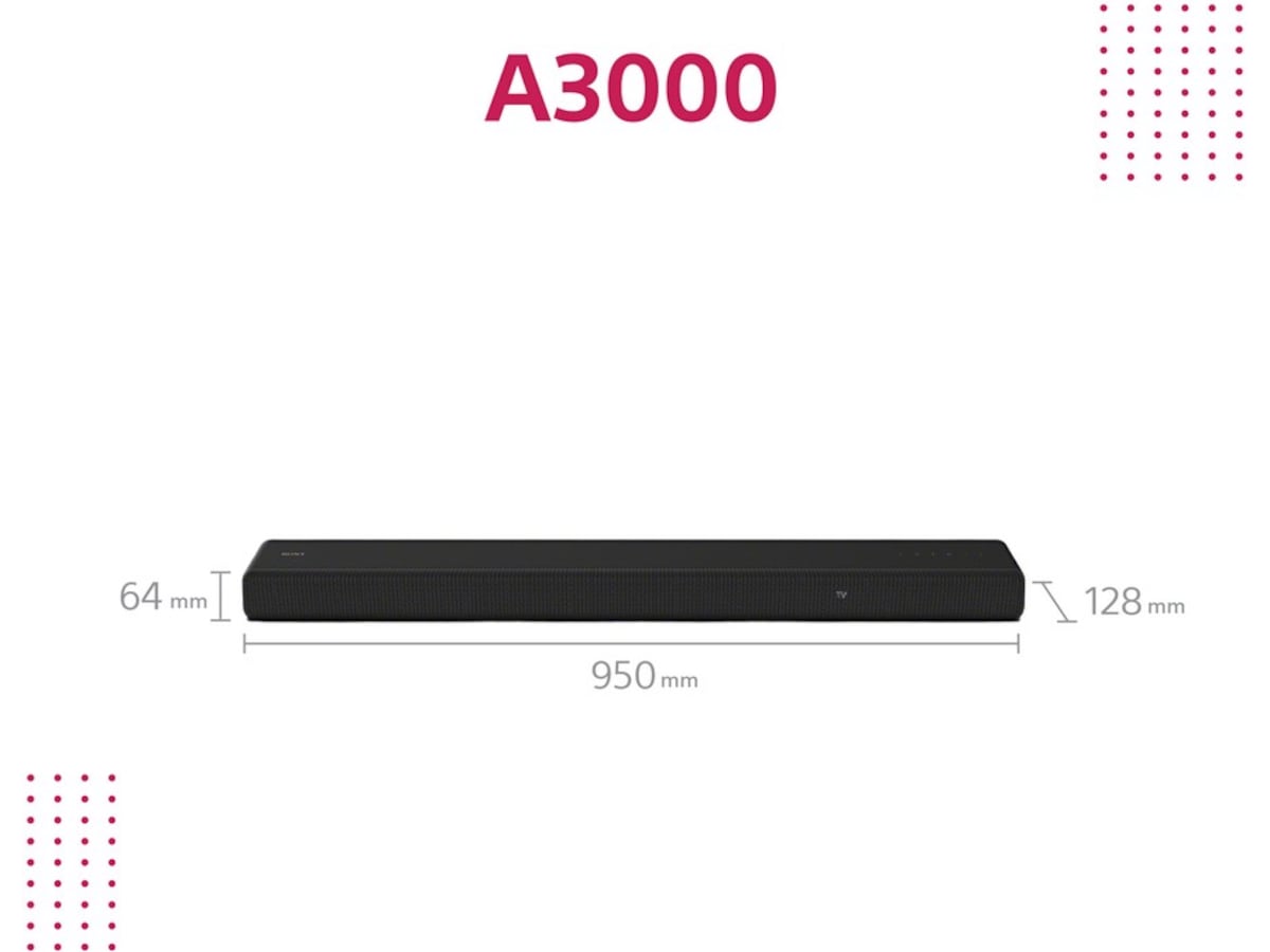 Sony HT-A3000 Dolby Atmos® Soundbar (svart) Soundbars