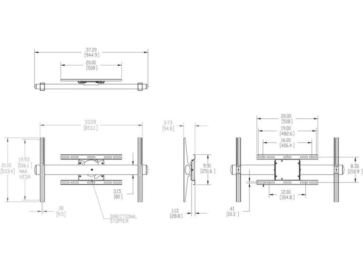 Vogels PFW 6858 Display Wall Mount Rotate 90° Väggfäste & TV-stativ