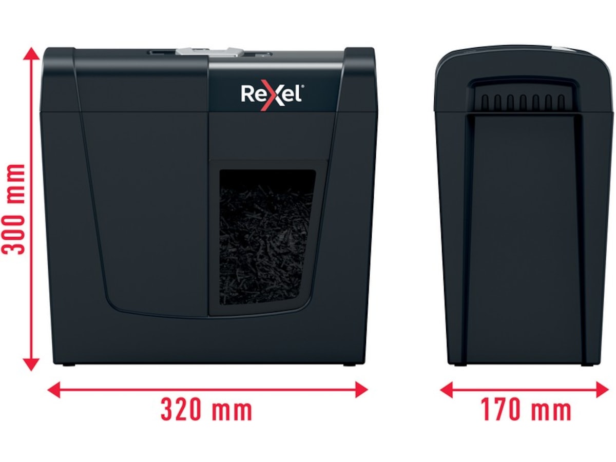 Rexel Dokumentförstörare Secure X6, Korsskärning P4 (svart) Dokumentförstörare