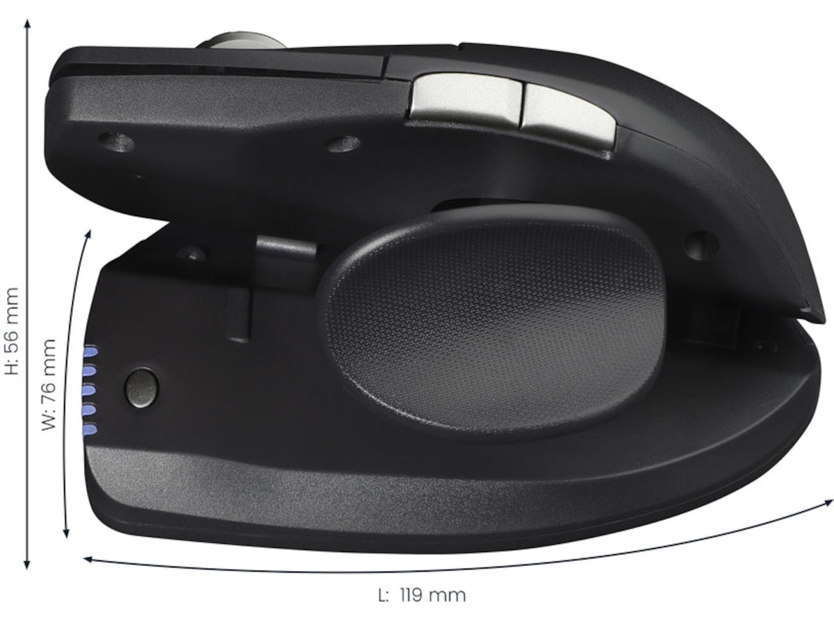 Contour Unimouse vänster trådlös mus (svart) Ergonomi