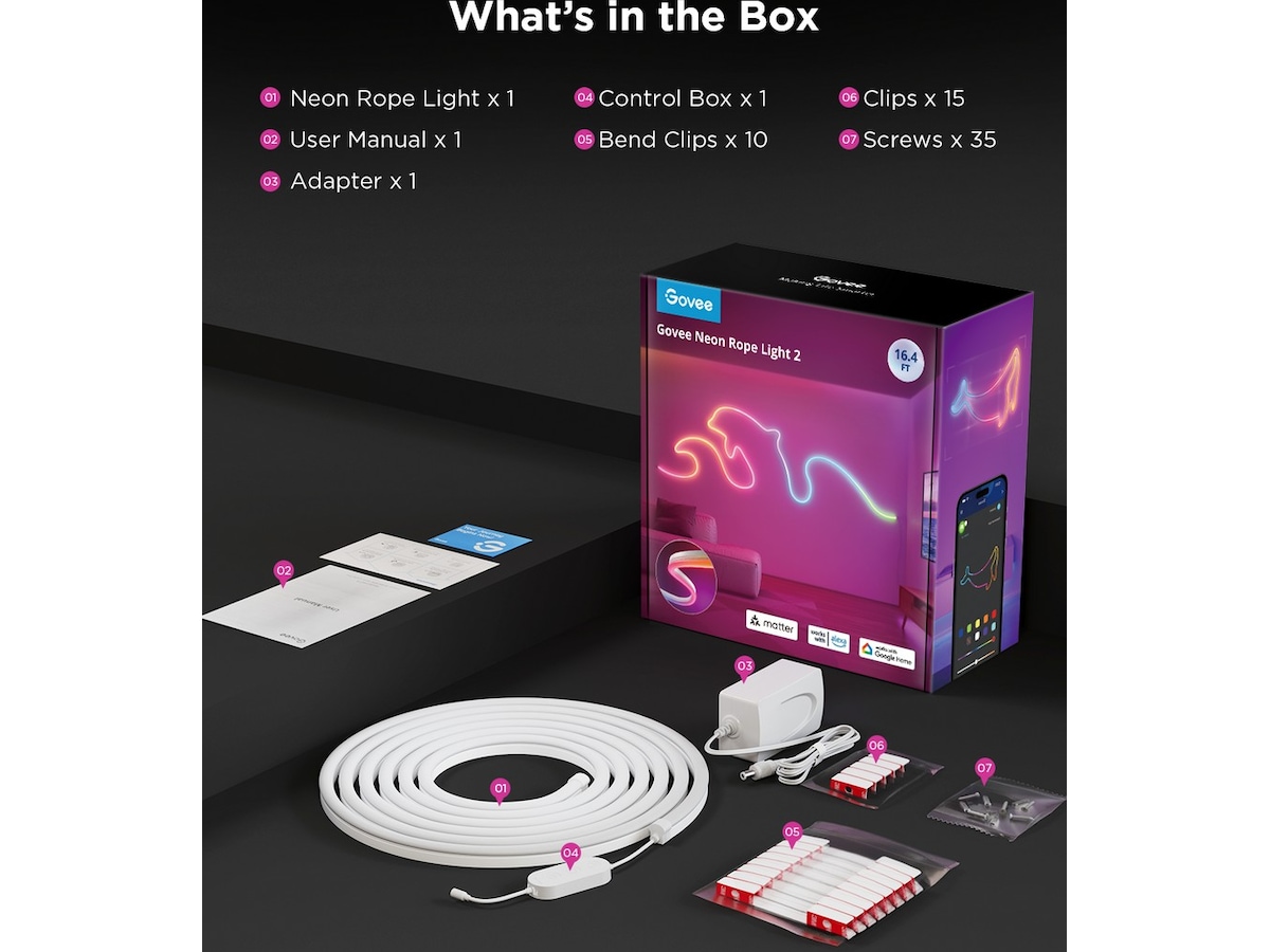 Govee Neon Rope Light 2 - 5 meter Led strips & underhållning