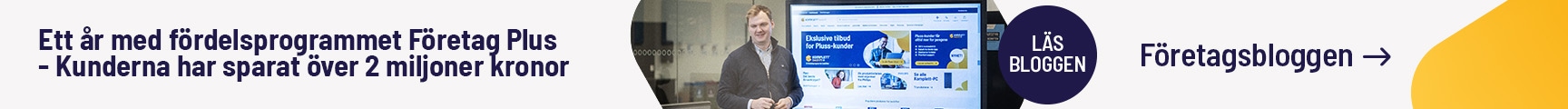 Första året med Företag Plus - Kunderna har sparat 2 miljoner kronor, läs mer i bloggen