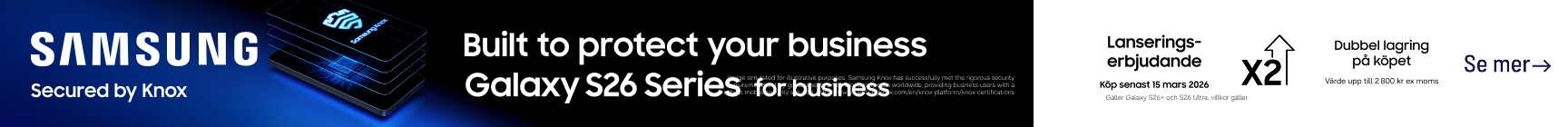 Lanseringserbjudande på nya Samsung Galaxy S26-serien