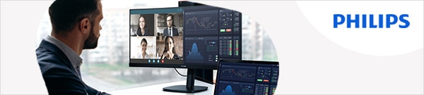 Se utbudet av Philips skärmar för företag