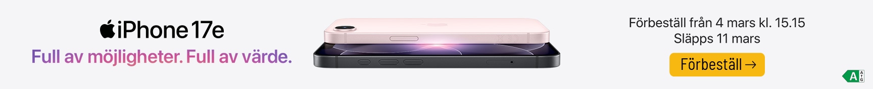 Nyhet! Förbeställ iPhone 17e för företag