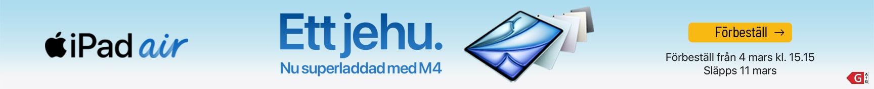 Förbeställ nya iPad Air för företag